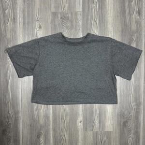 Gray‎ Women's Casual Crop T-Shirt